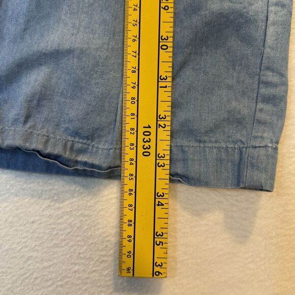 Old Navy Denim Chambray Dress Midi Embroidered Boho Cottage Core S/P - Picture 7 of 9